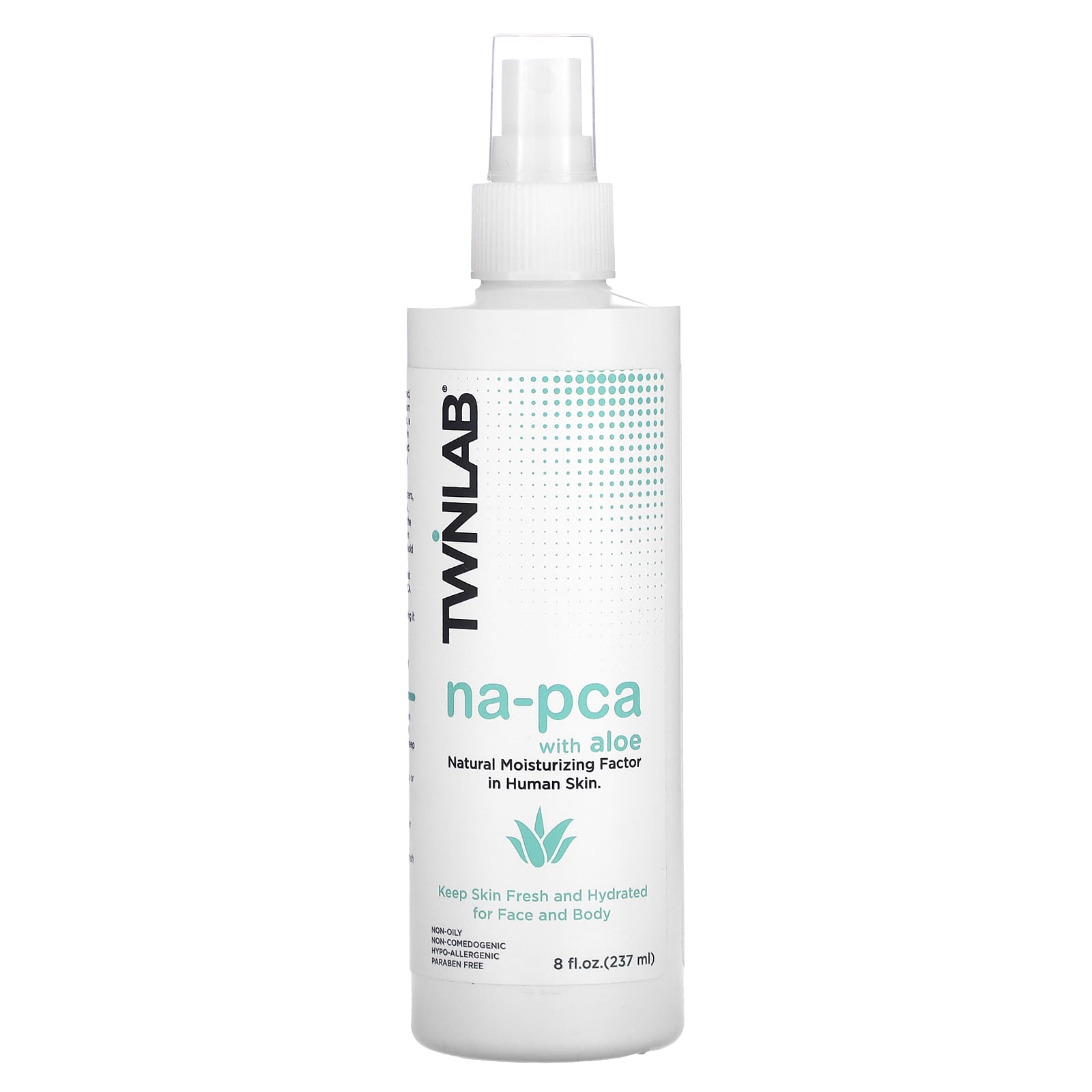 Twinlab, Na-PCA with Aloe Vera, For Face and Body, 8 fl oz (237 ml) - Image 1