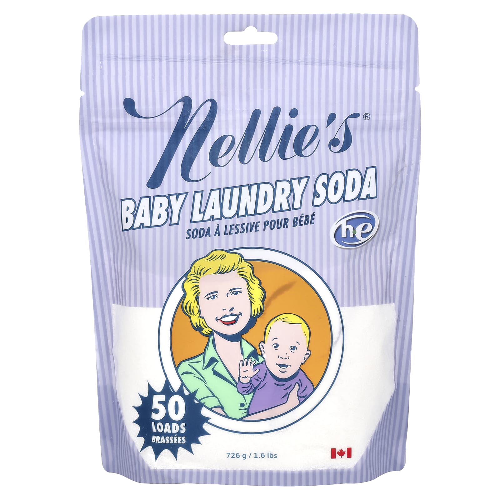 Nellie's, Baby Laundry Soda, 50 Loads, 1.6 lbs (726 g) - Image 1