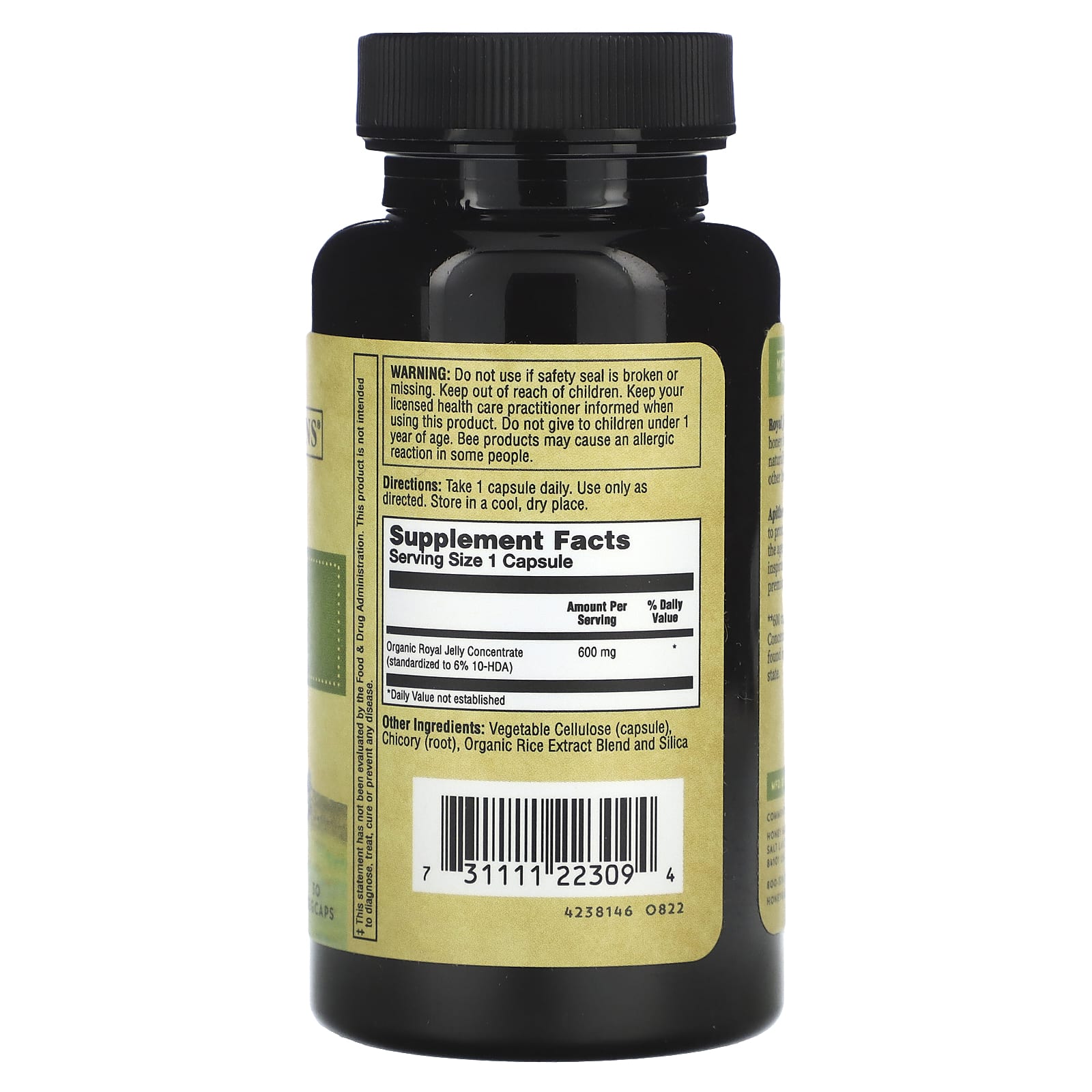 Premium Royal Jelly Supplement - 2000mg, 30 Vegcaps by Honey Gardens - Image 2