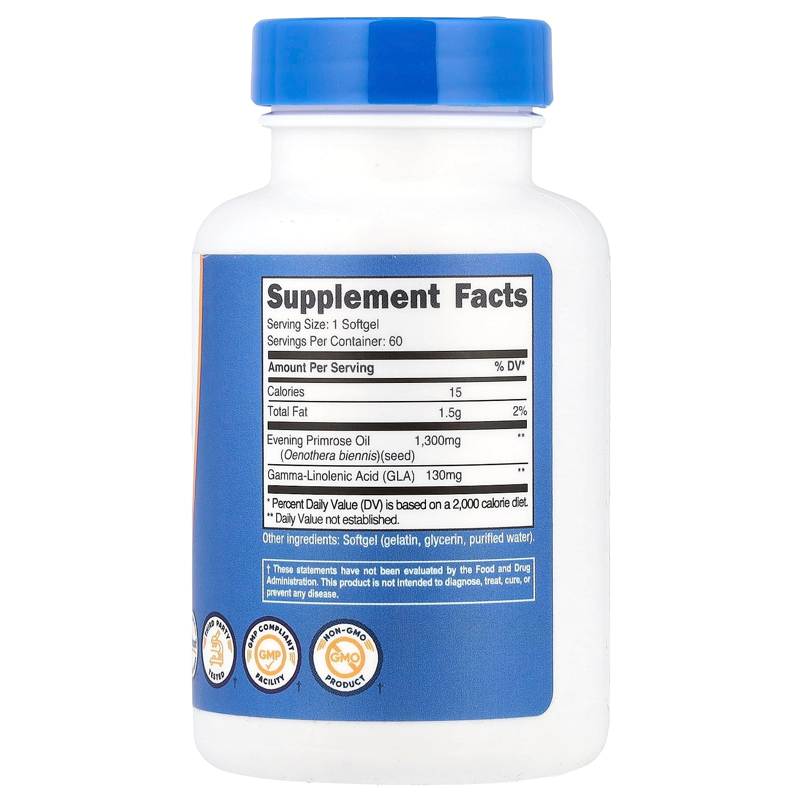 Nutricost, Evening Primrose Oil, 1,300 mg, 60 Softgels - Image 2