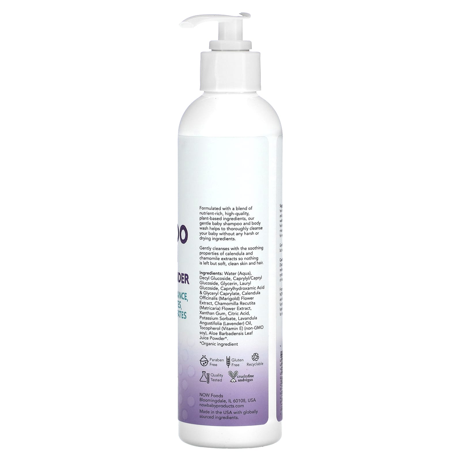 NOW Foods, Baby, Gentle Shampoo & Wash, Calming Lavender, 8 fl oz (237 ml) - Image 2