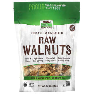 NOW Foods Organic Walnuts - Unsalted, High in Protein & Healthy Fats