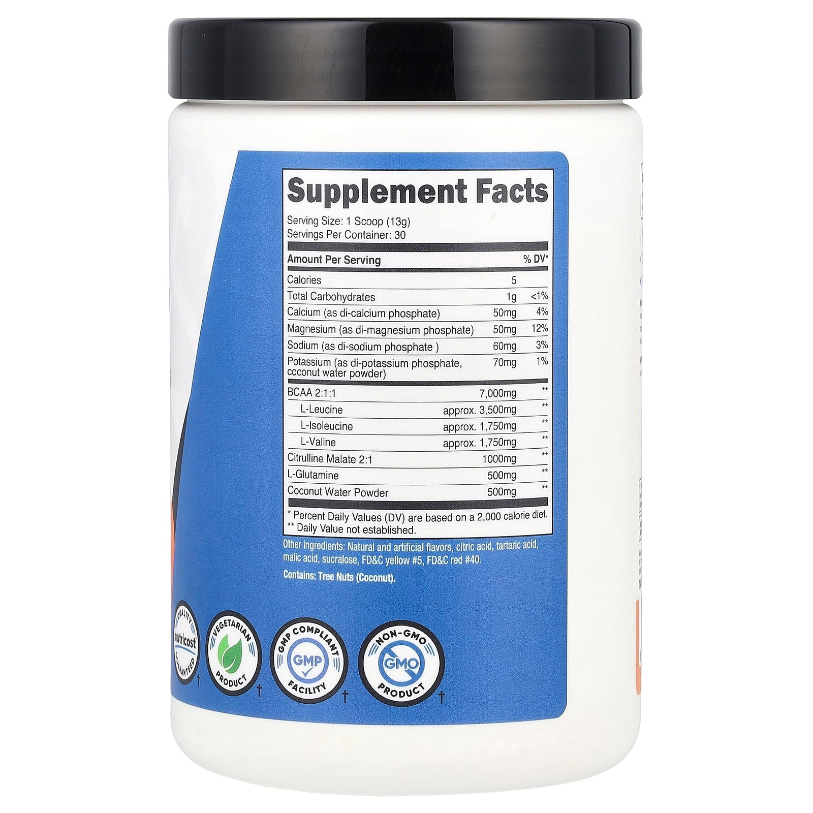 Nutricost, Performance, BCAA+, Peach Rings, 13.5 oz (378 g) - Image 2