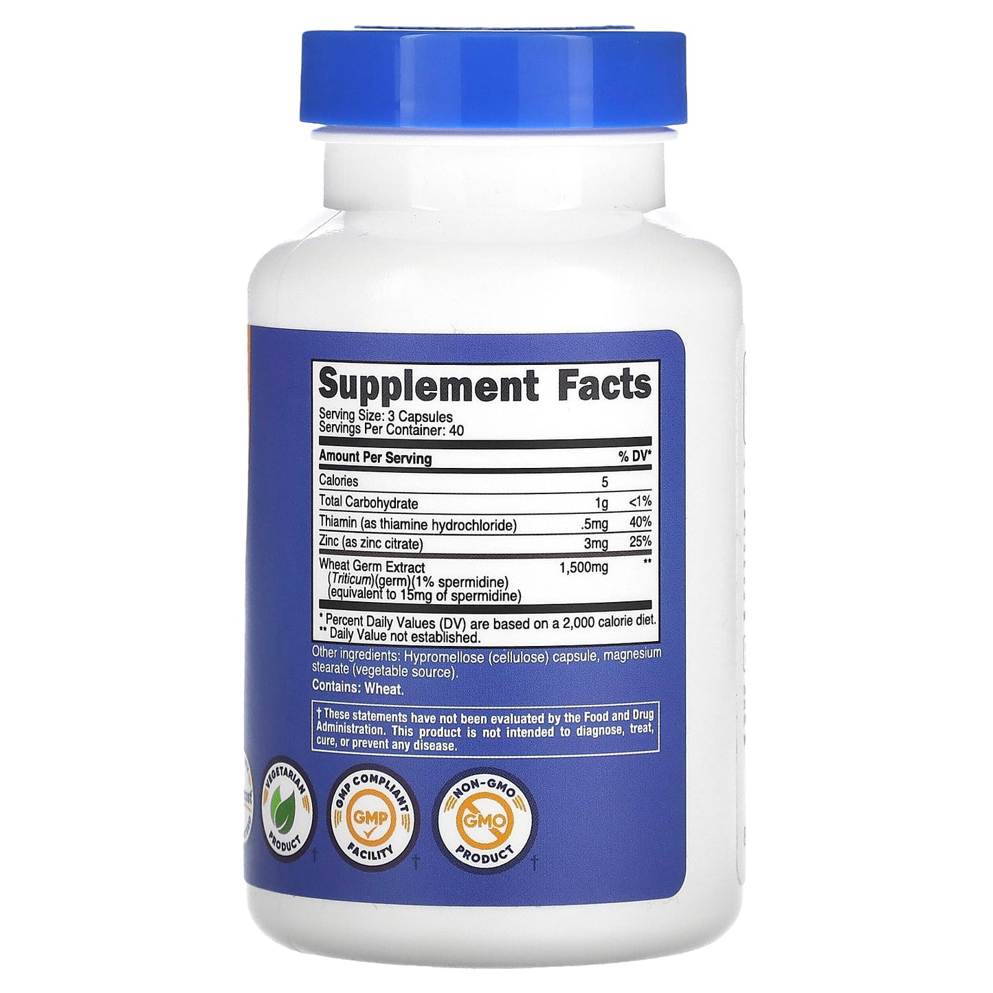 Nutricost, Spermidine Wheat Germ, 120 Capsules (500 mg per Capsule) - Image 2