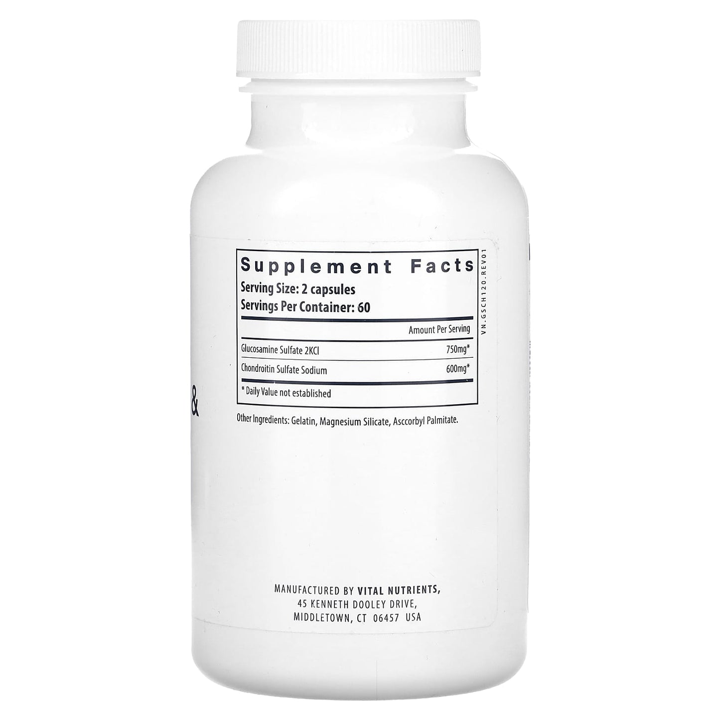 Vital Nutrients, Glucosamine & Chondroitin, 120 Capsules - Image 2
