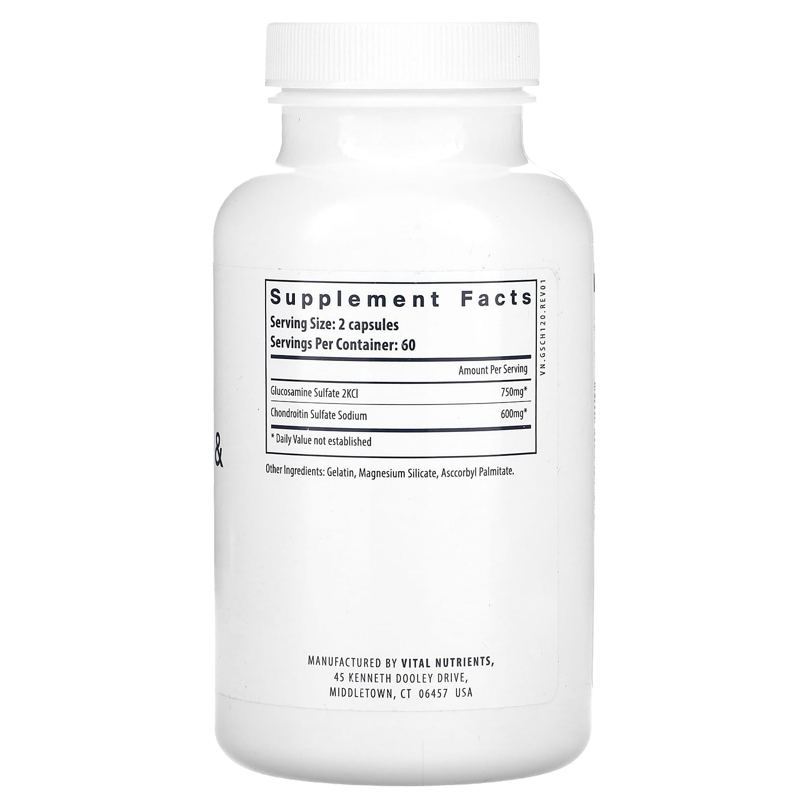 Vital Nutrients, Glucosamine & Chondroitin, 120 Capsules - Image 2