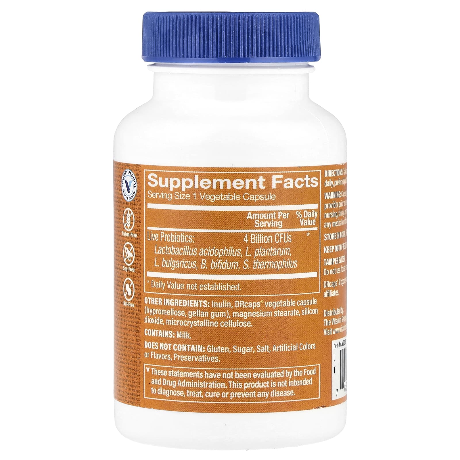 The Vitamin Shoppe, Probiotic Complex, 4 Billion, 90 Vegetable Capsules - Image 2