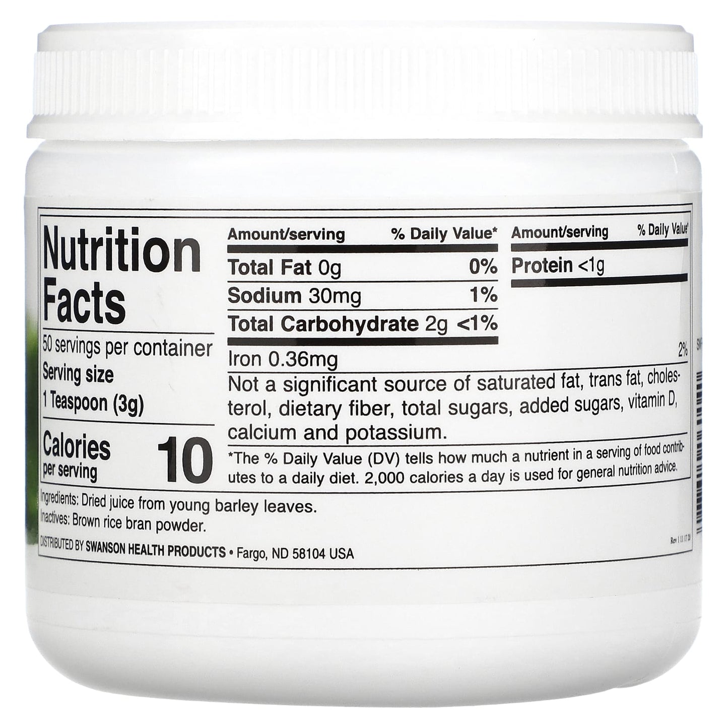 Swanson, Barley Grass Juice Powder, 5.3 oz (150 g) - Image 2