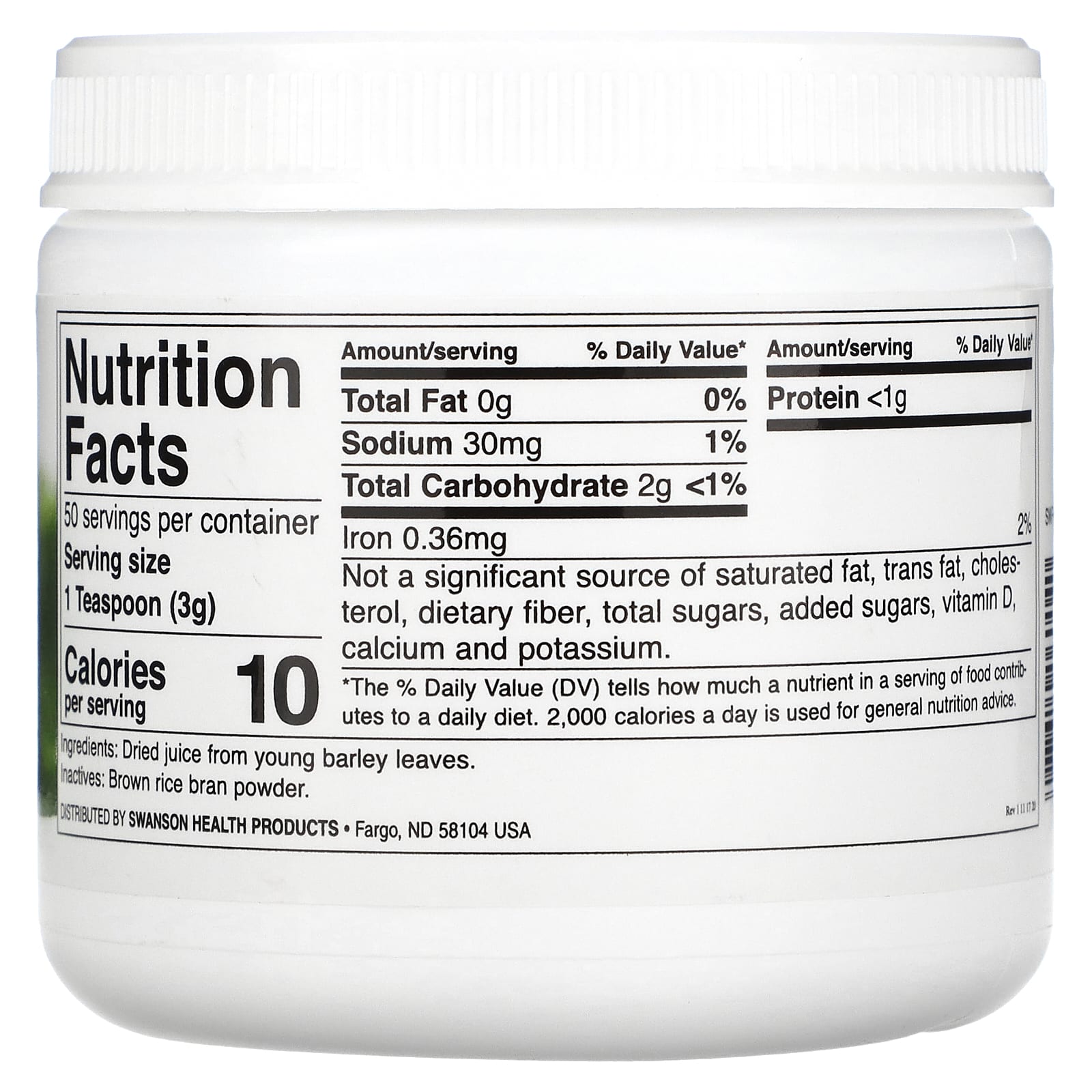 Swanson, Barley Grass Juice Powder, 5.3 oz (150 g) - Image 2