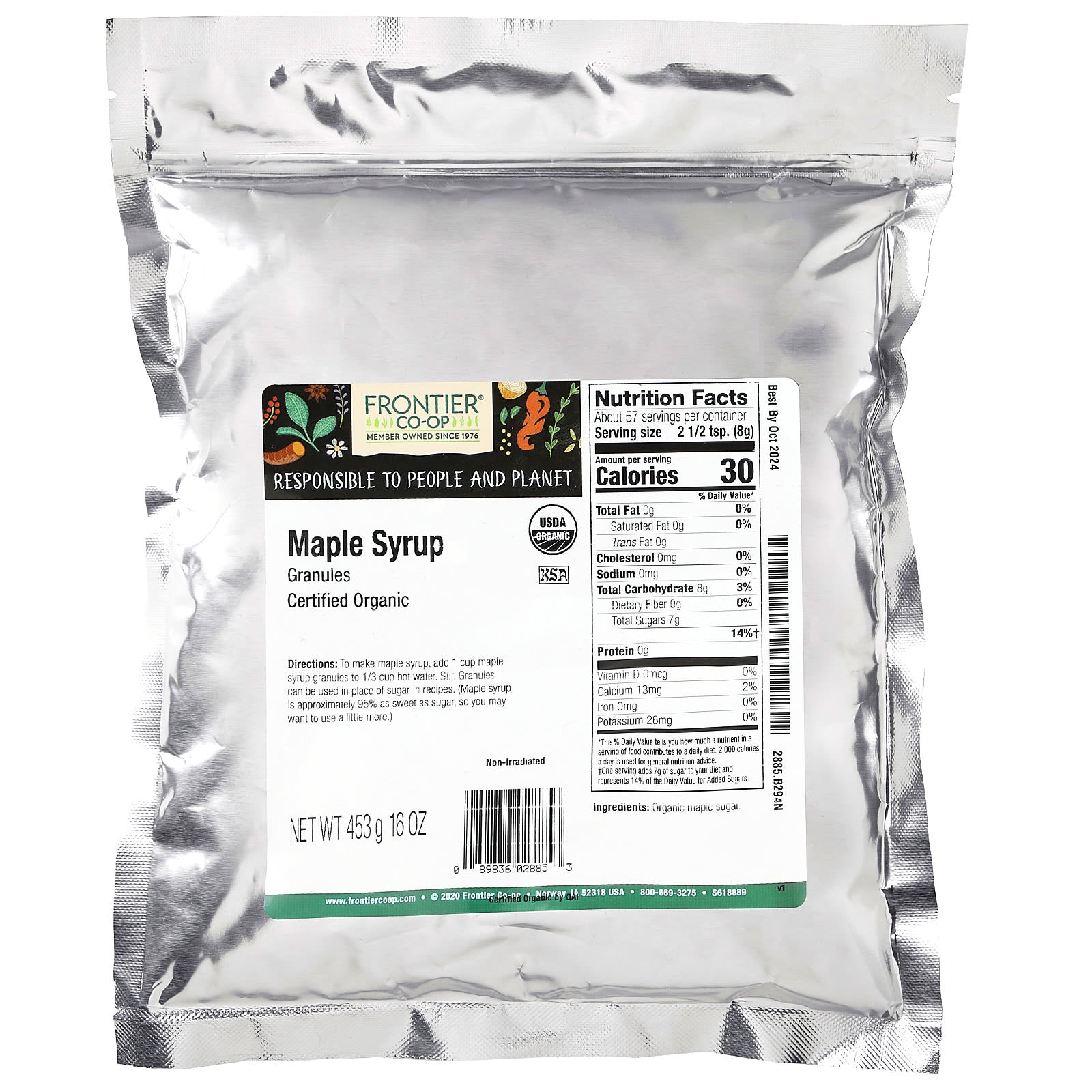 Organic Maple Syrup Granules by Frontier Co-op, 16 oz - Image 2