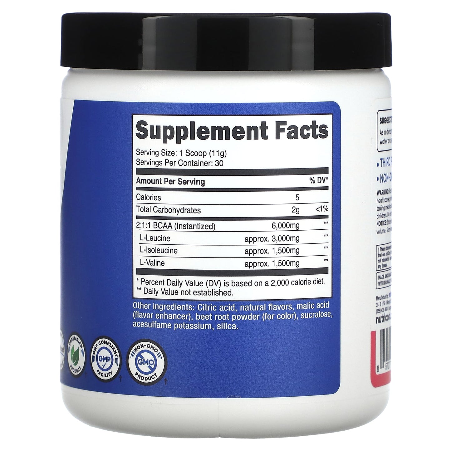 Nutricost, Performance, BCAA, Raspberry Lemonade, 11.8 oz (330 g) - Image 2