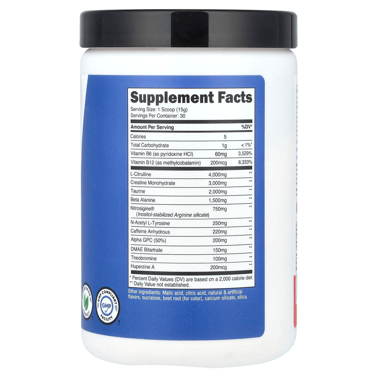 Nutricost, Performance, Pre-C, Pre-Workout Complex With Creatine, Fruit Punch, 1 lb (453 g) - Image 2