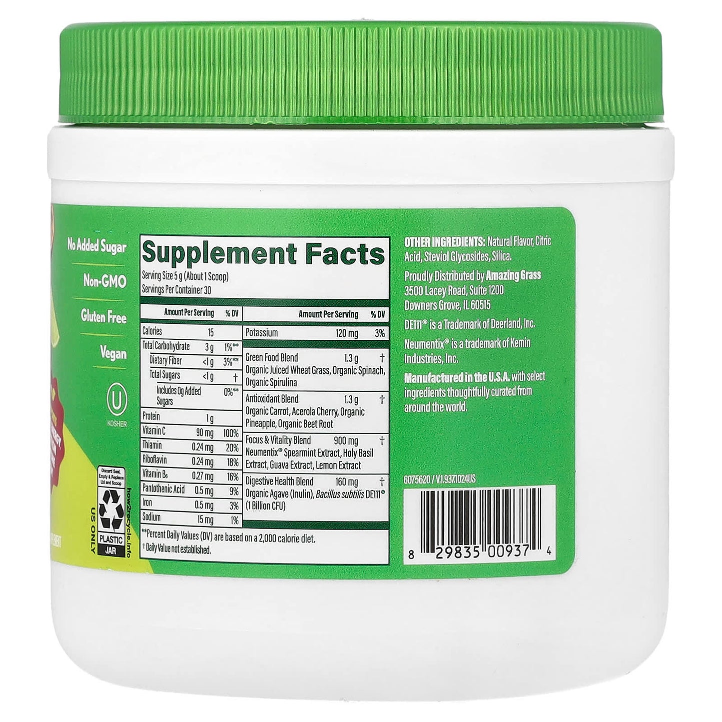 Amazing Grass Tropical Lime Greens Powder for Energy & Immune Support - Image 2