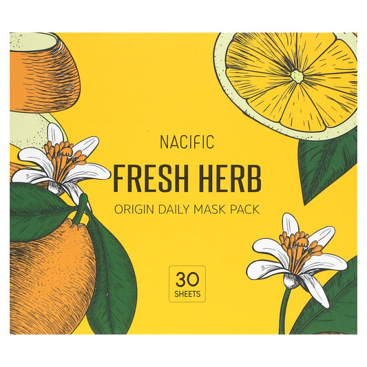 Nacific, Fresh Herb, Origin Daily Beauty Mask Pack, 30 Sheet Masks, 11.6 oz (330 g) - Image 1