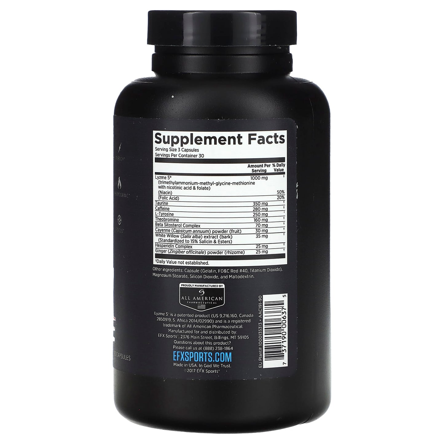 EFX Sports Lean Fix Xtreme Energy & Weight Loss Supplement - Image 2