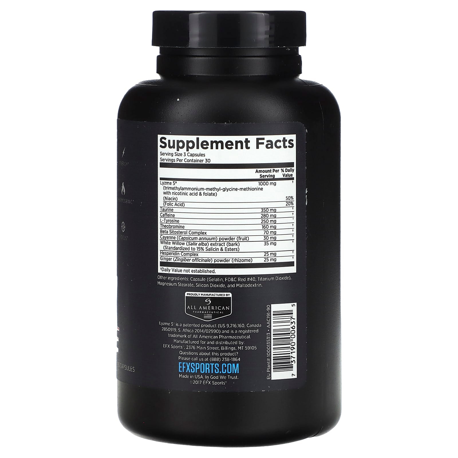 EFX Sports Lean Fix Xtreme Energy & Weight Loss Supplement - Image 2