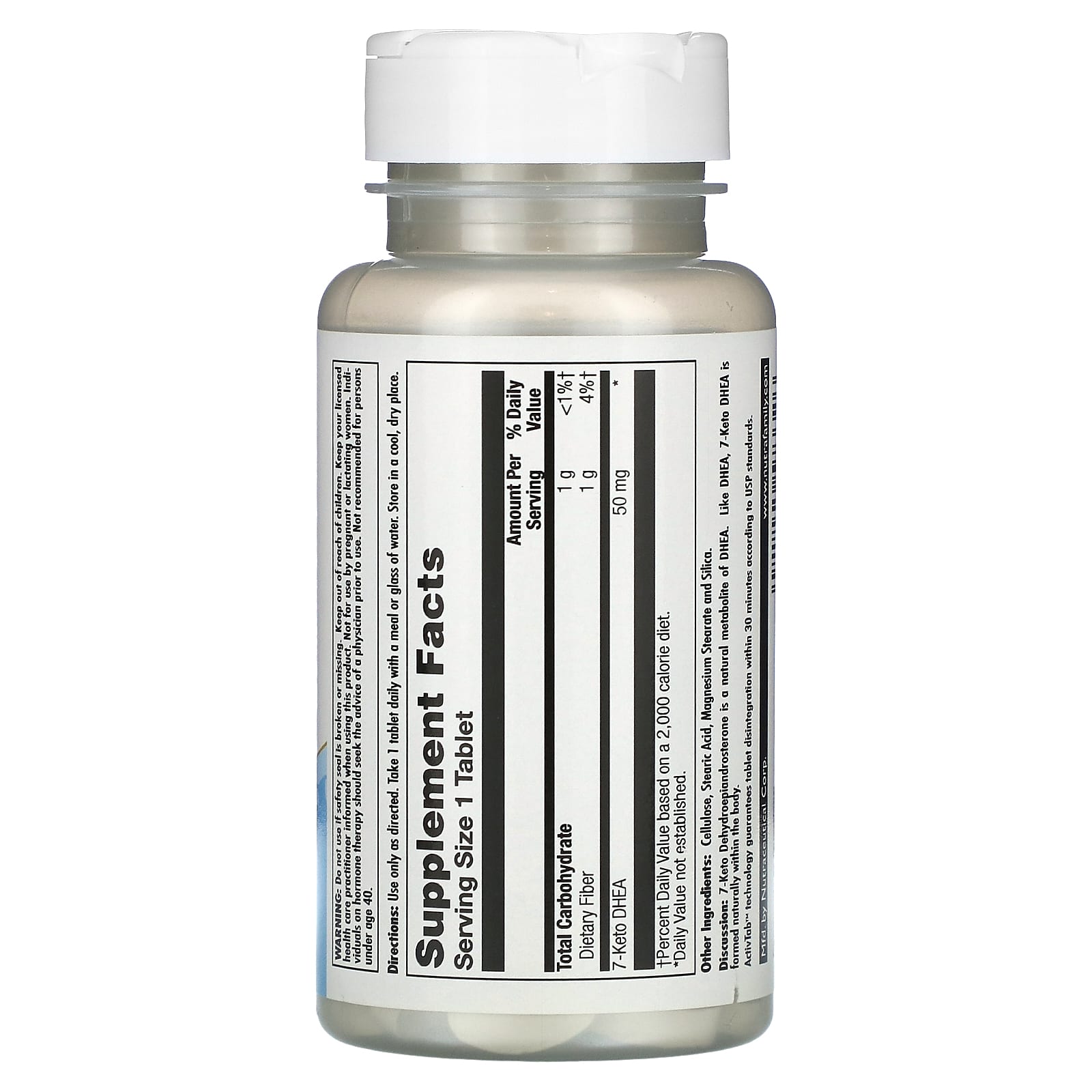 KAL 7-Keto DHEA Supplement, 50mg, 30 Tablets for Metabolism Support - Image 2