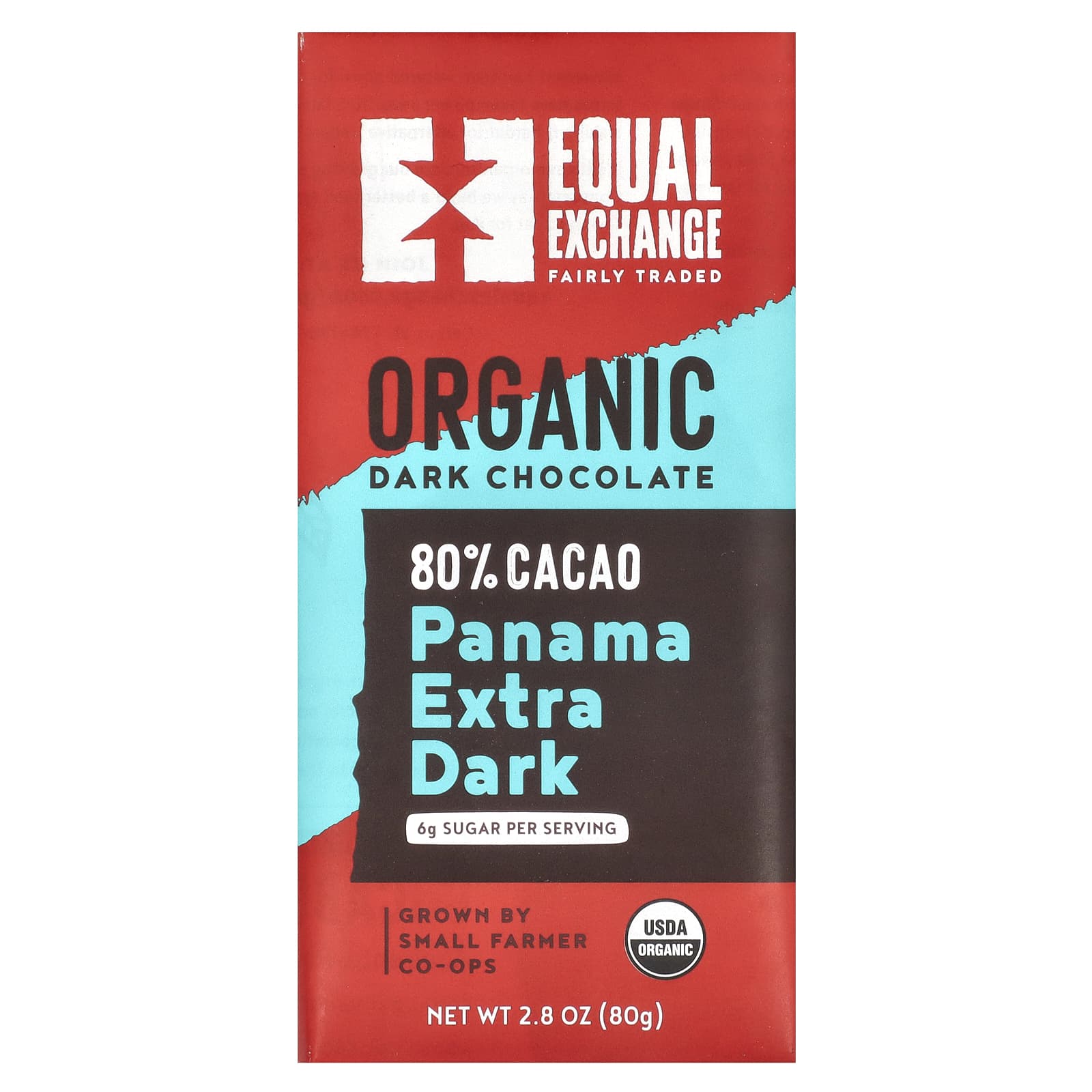 Panama Extra Dark Organic Chocolate Bars by Equal Exchange 80% Cacao - Image 1