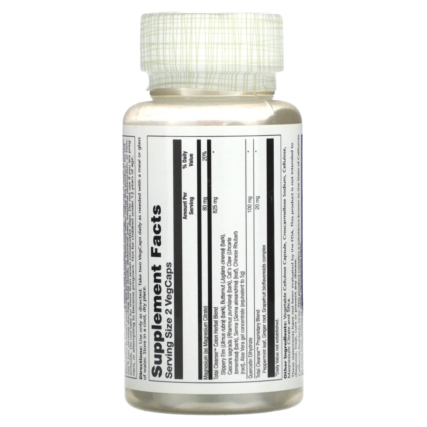 Solaray, Total Cleanse, Colon, 60 Vegcaps - Image 2