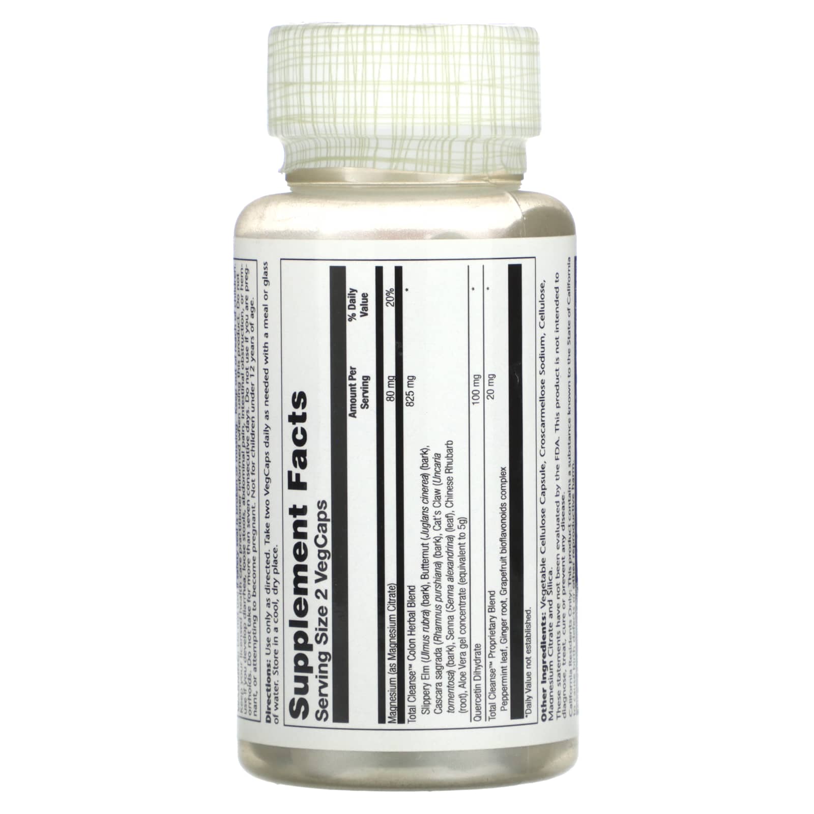 Solaray, Total Cleanse, Colon, 60 Vegcaps - Image 2
