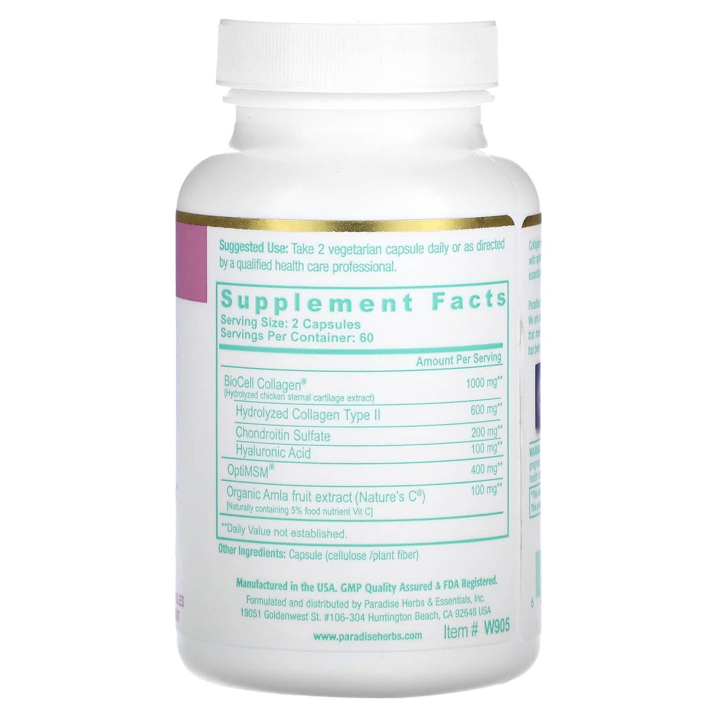 Paradise Herbs, Whole-Woman Collagen, 120 Vegetarian Capsules - Image 2