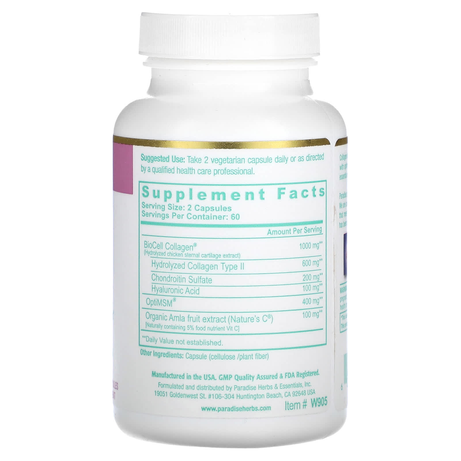 Paradise Herbs, Whole-Woman Collagen, 120 Vegetarian Capsules - Image 2