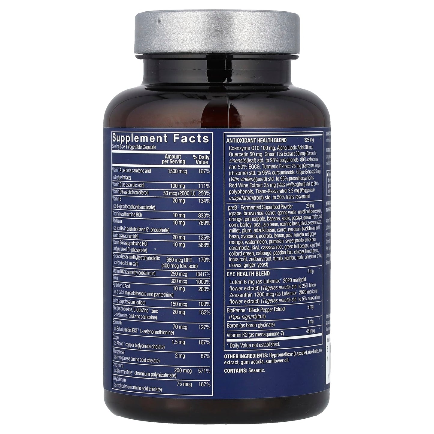 Vthrive, Bioactive Men's 50+ One Daily Multi, 30 Vegetable Capsules - Image 2