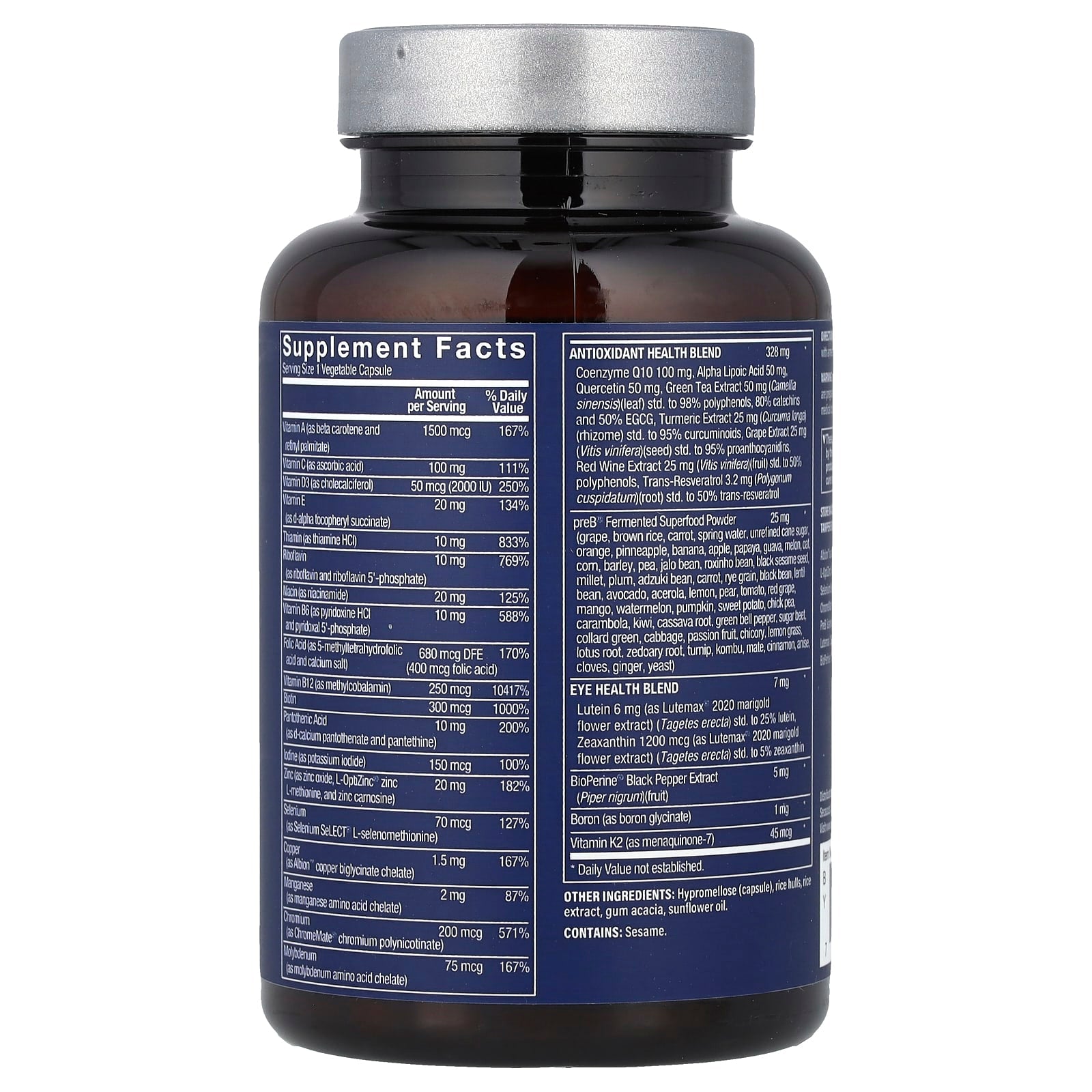 Vthrive, Bioactive Men's 50+ One Daily Multi, 30 Vegetable Capsules - Image 2