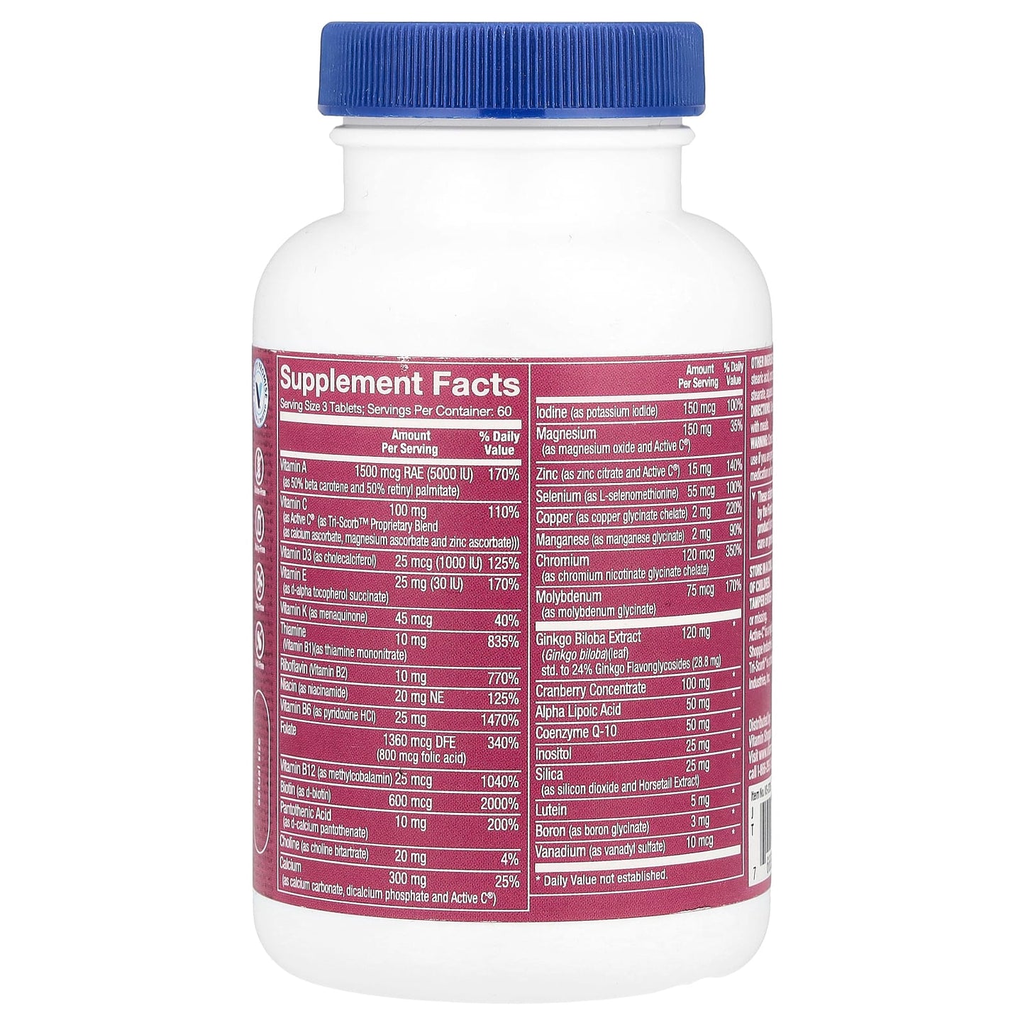 The Vitamin Shoppe, Ultimate Woman® 50+, Multivitamin & Multimineral, 180 Tablets - Image 2