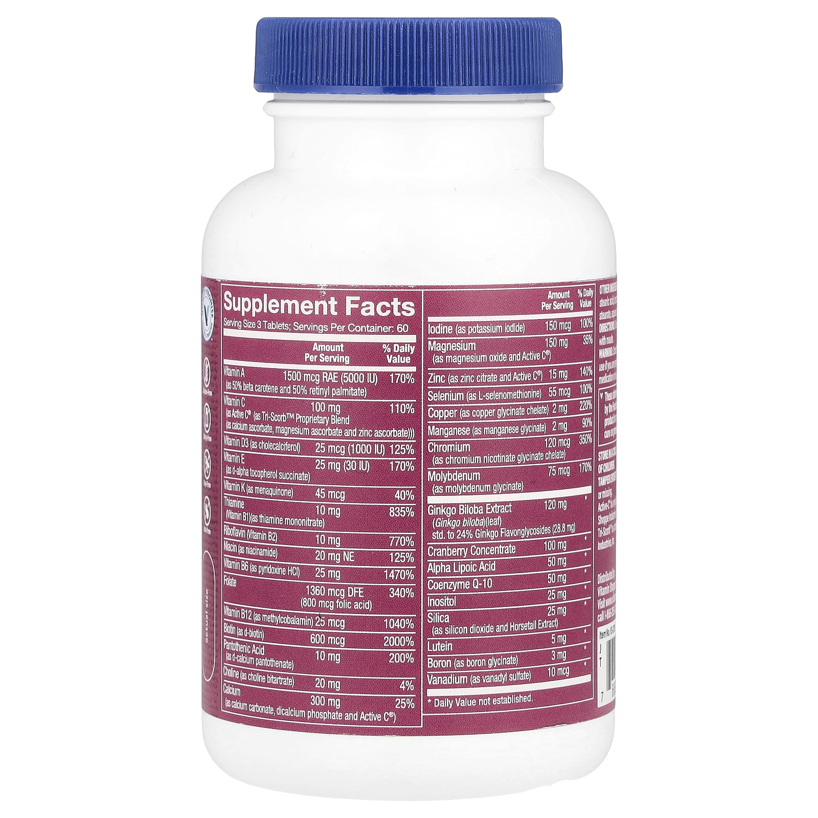 The Vitamin Shoppe, Ultimate Woman® 50+, Multivitamin & Multimineral, 180 Tablets - Image 2