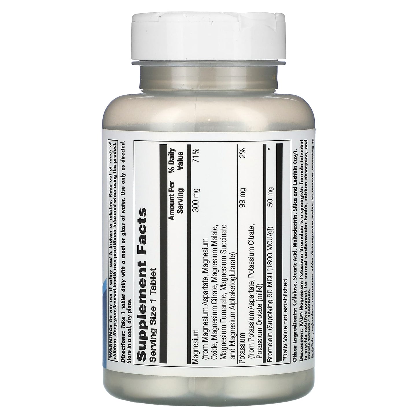 Magnesium Potassium Bromelain Supplement for Healthy Muscles & Cardiovascular Support - 60 Tablets - Image 2