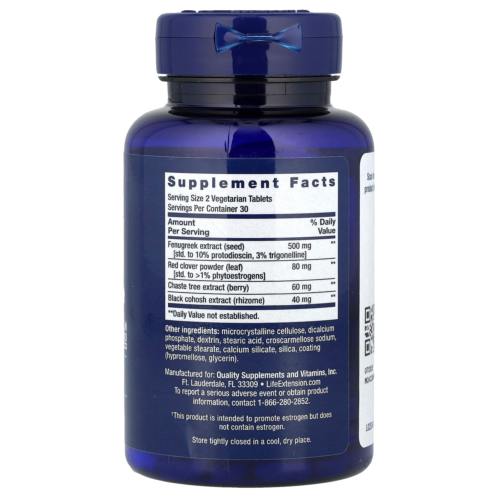 Life Extension, Women's Health, Estrogen Balance Elite, 60 Vegetarian Tablets - Image 2