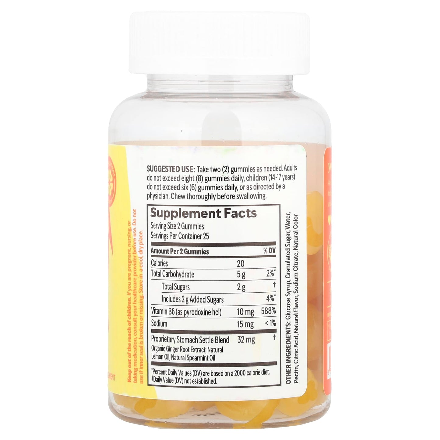 UpSpring, Stomach Settle® Gummies, Lemon Ginger, 50 Vegan Gummies - Image 2