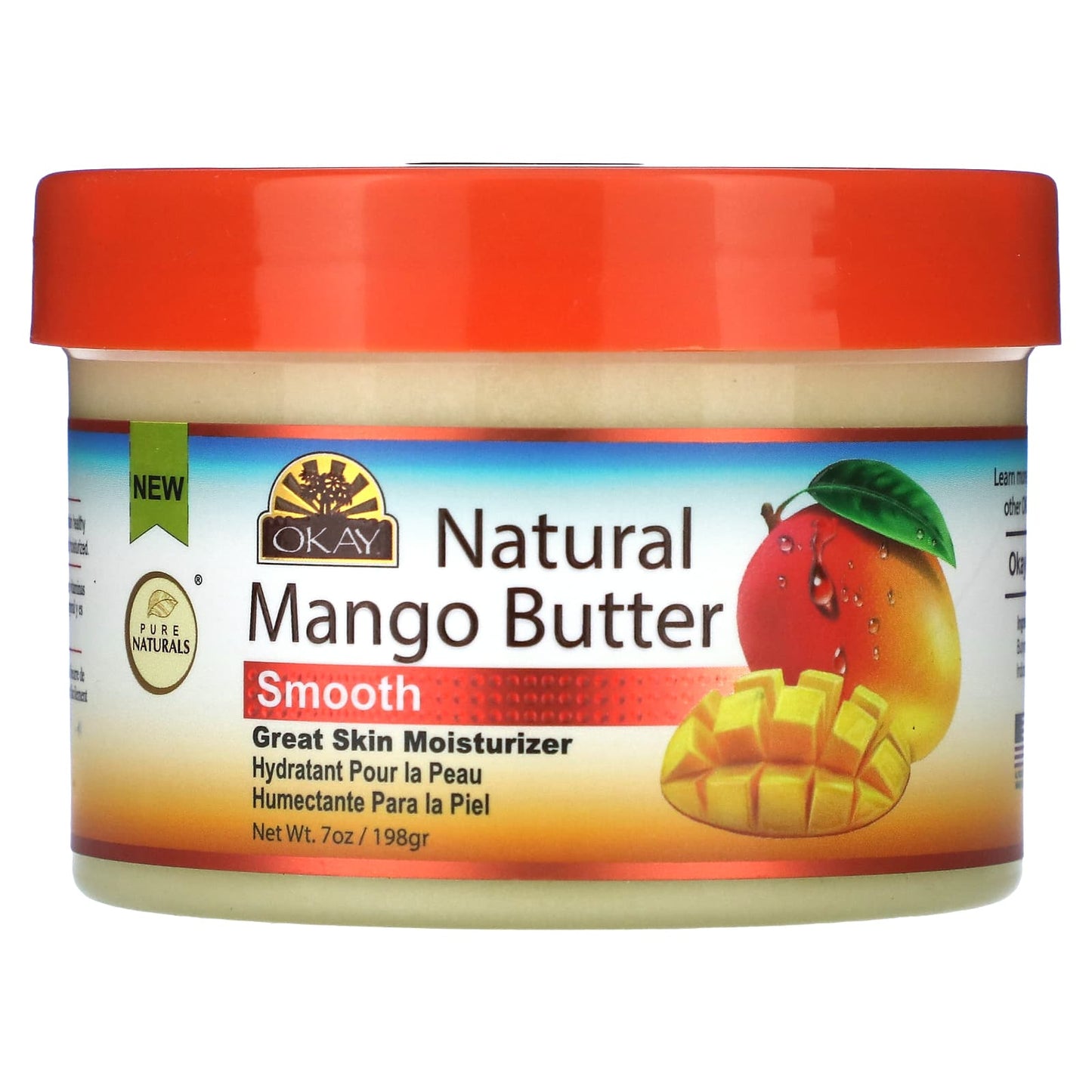 Okay Pure Naturals, Natural Mango Butter, Smooth, 7 oz (198 g) - Image 1