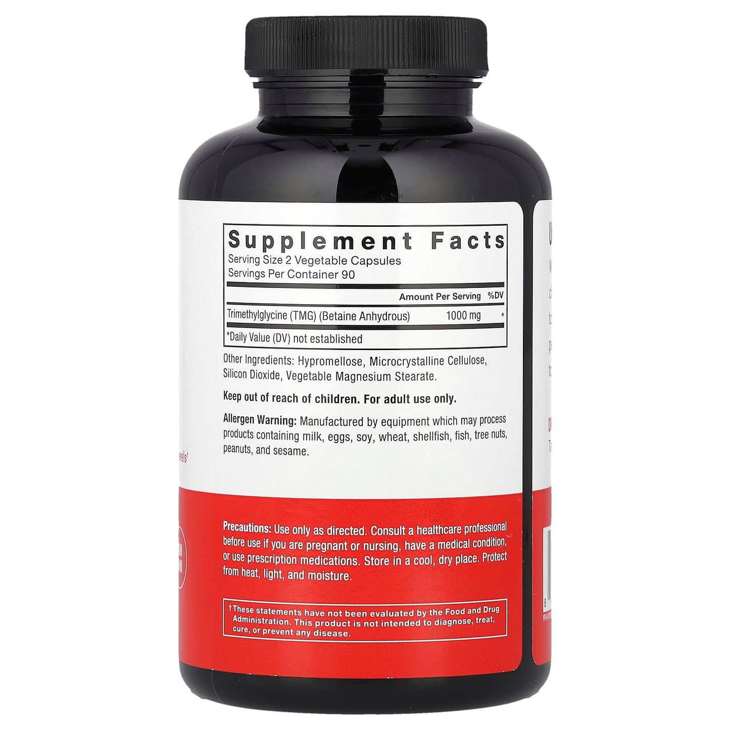 Force Factor, TMG Betaine, 180 Vegetable Capsules (500 mg Per Capsule)
