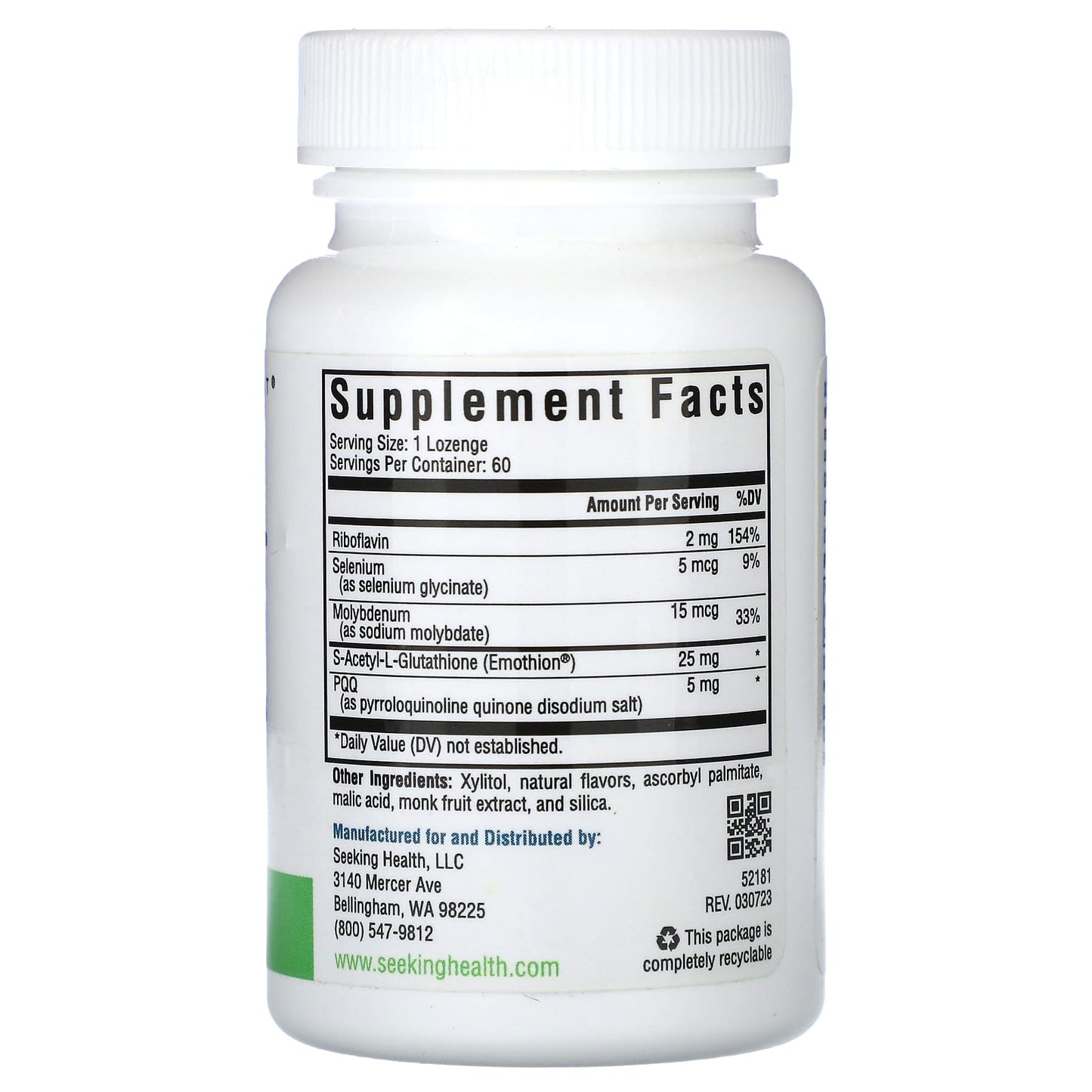 Seeking Health, Optimal Glutathione Plus , 60 Lozenges - Image 2