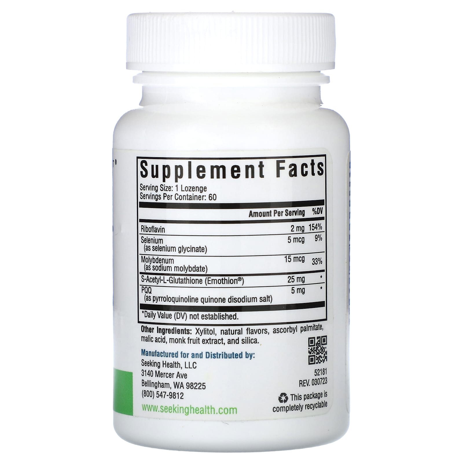 Seeking Health, Optimal Glutathione Plus , 60 Lozenges - Image 2