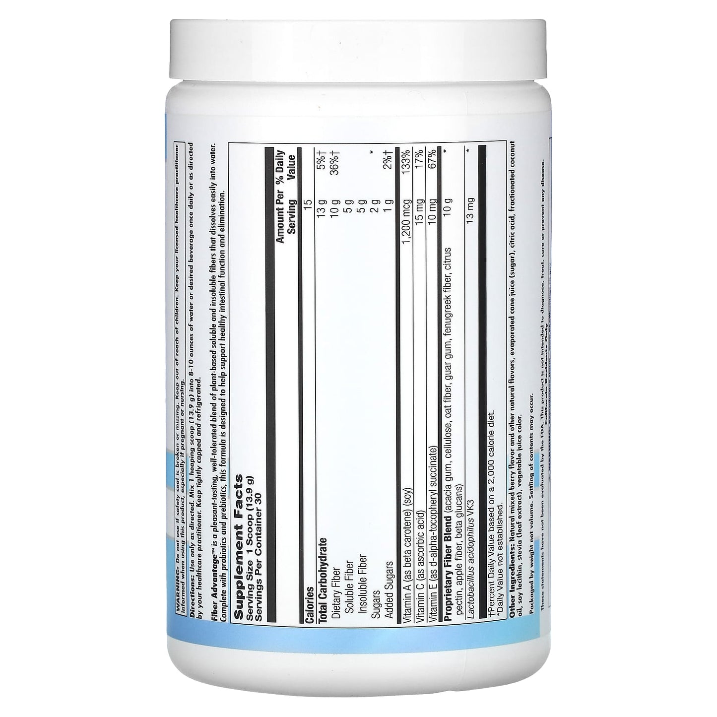 Nutra BioGenesis, Fiber Advantage, 14.7 oz (416 g) - Image 2