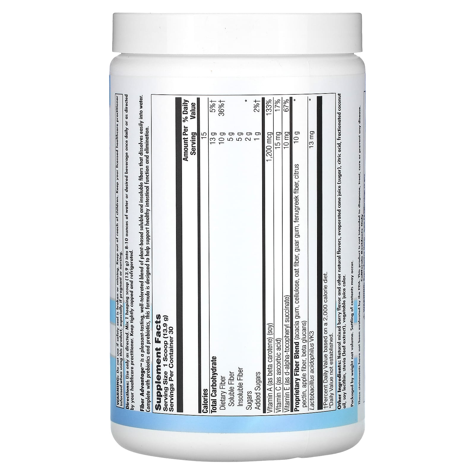 Nutra BioGenesis, Fiber Advantage, 14.7 oz (416 g) - Image 2