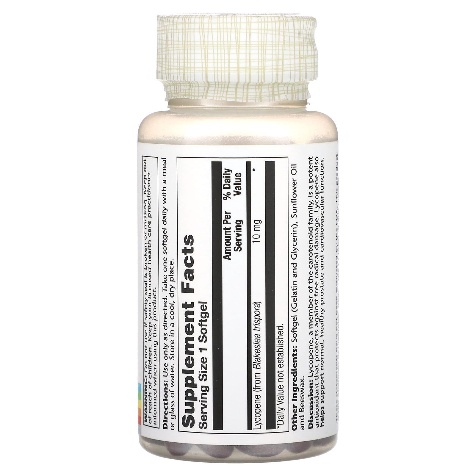 Solaray, Lycopene, 10 mg, 60 Softgels
