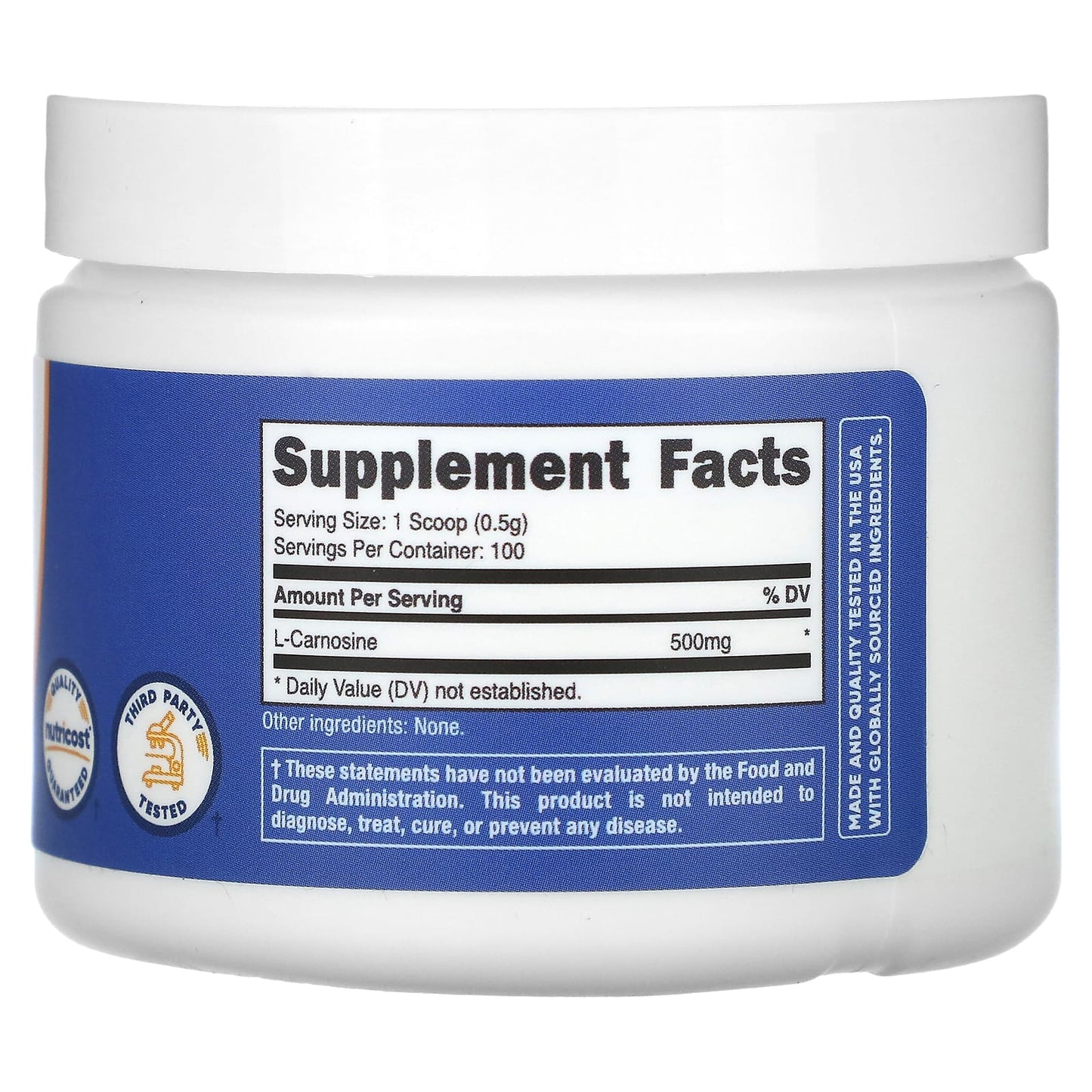 Nutricost, L-Carnosine, Unflavored, 1.8 oz (50 g) - Image 2
