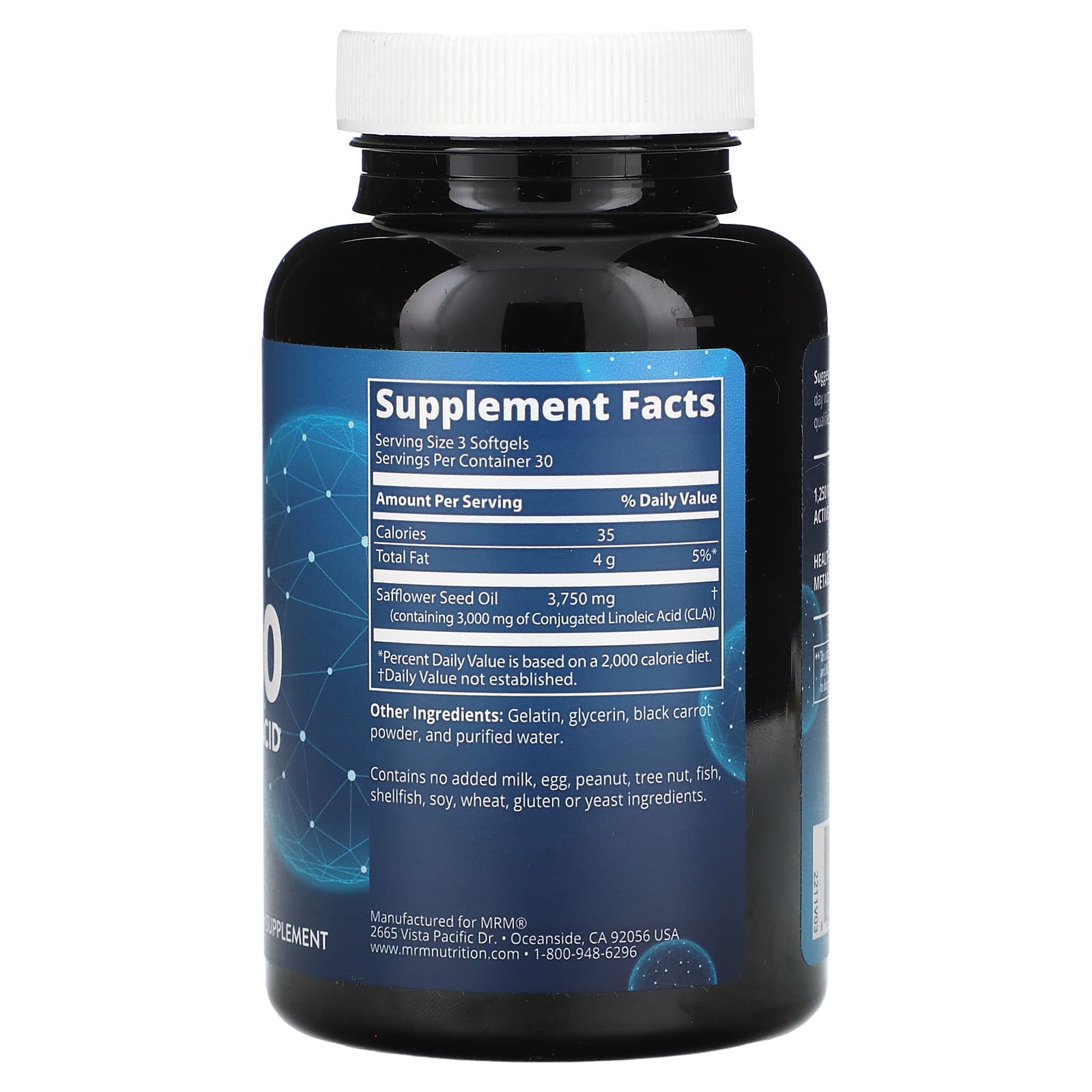 MRM Nutrition, CLA 1250, 3,750 mg, 90 Softgels (1,250 mg per Softgel) - Image 2