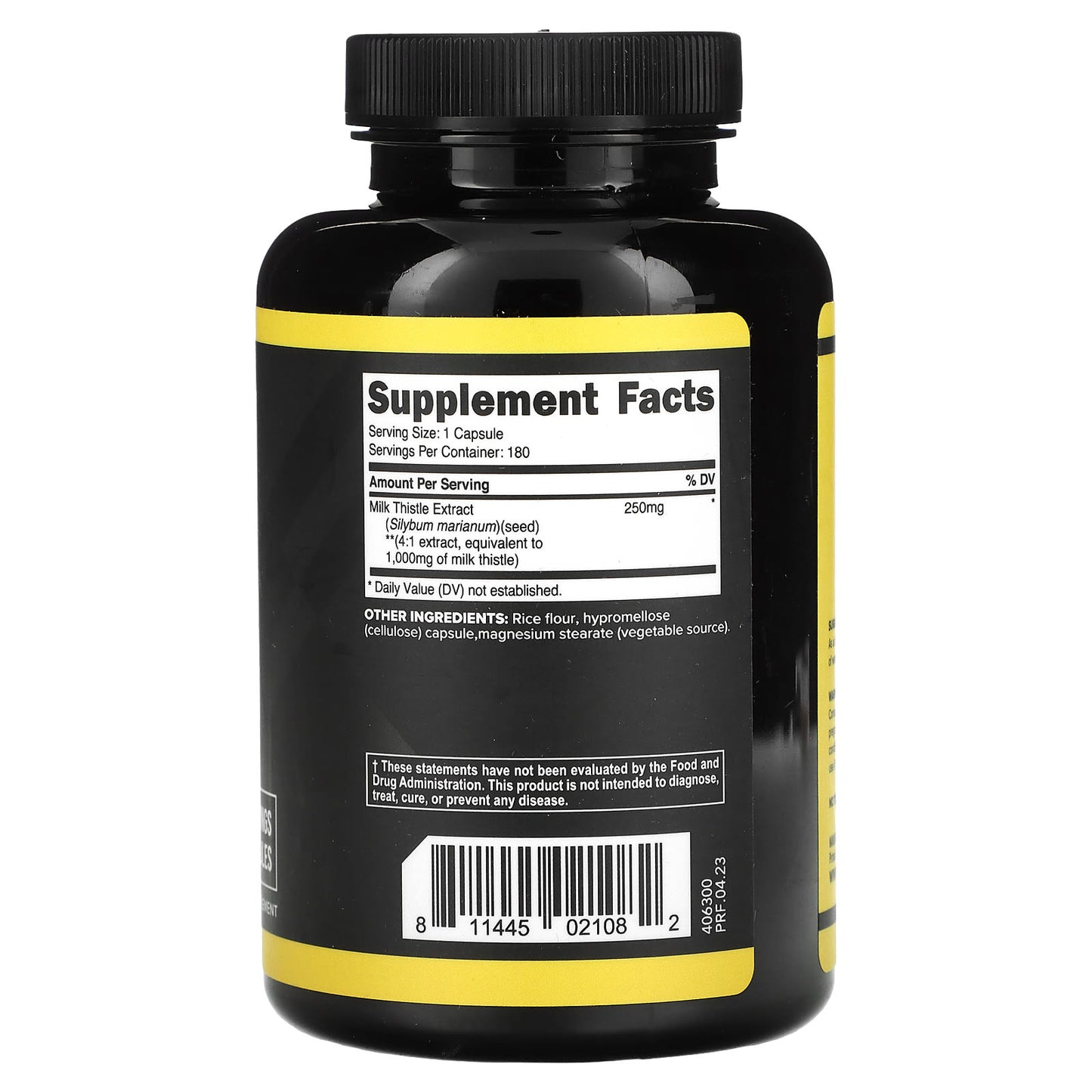 Primaforce, Milk Thistle, 1,000 mg, 180 Capsules - Image 2