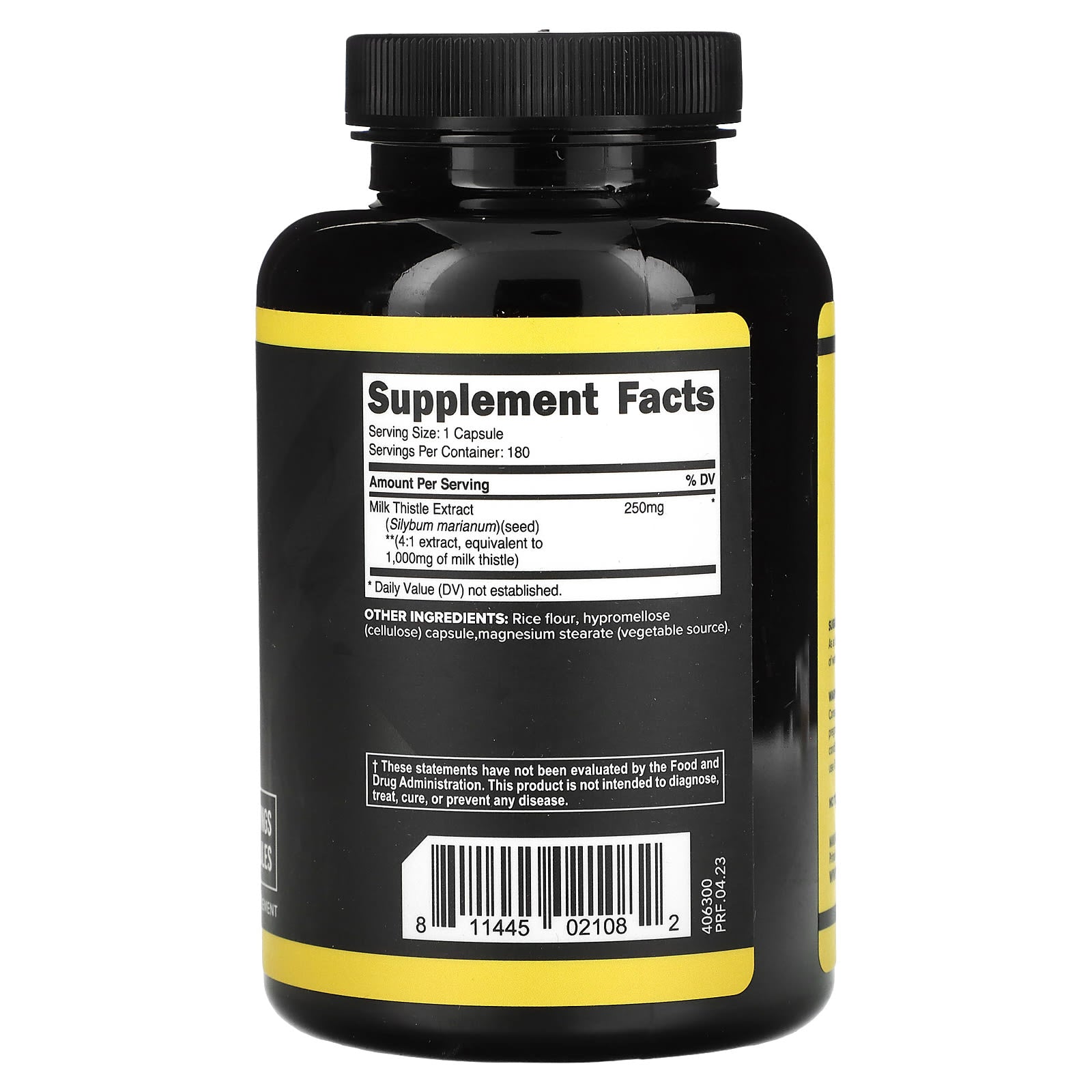 Primaforce, Milk Thistle, 1,000 mg, 180 Capsules - Image 2