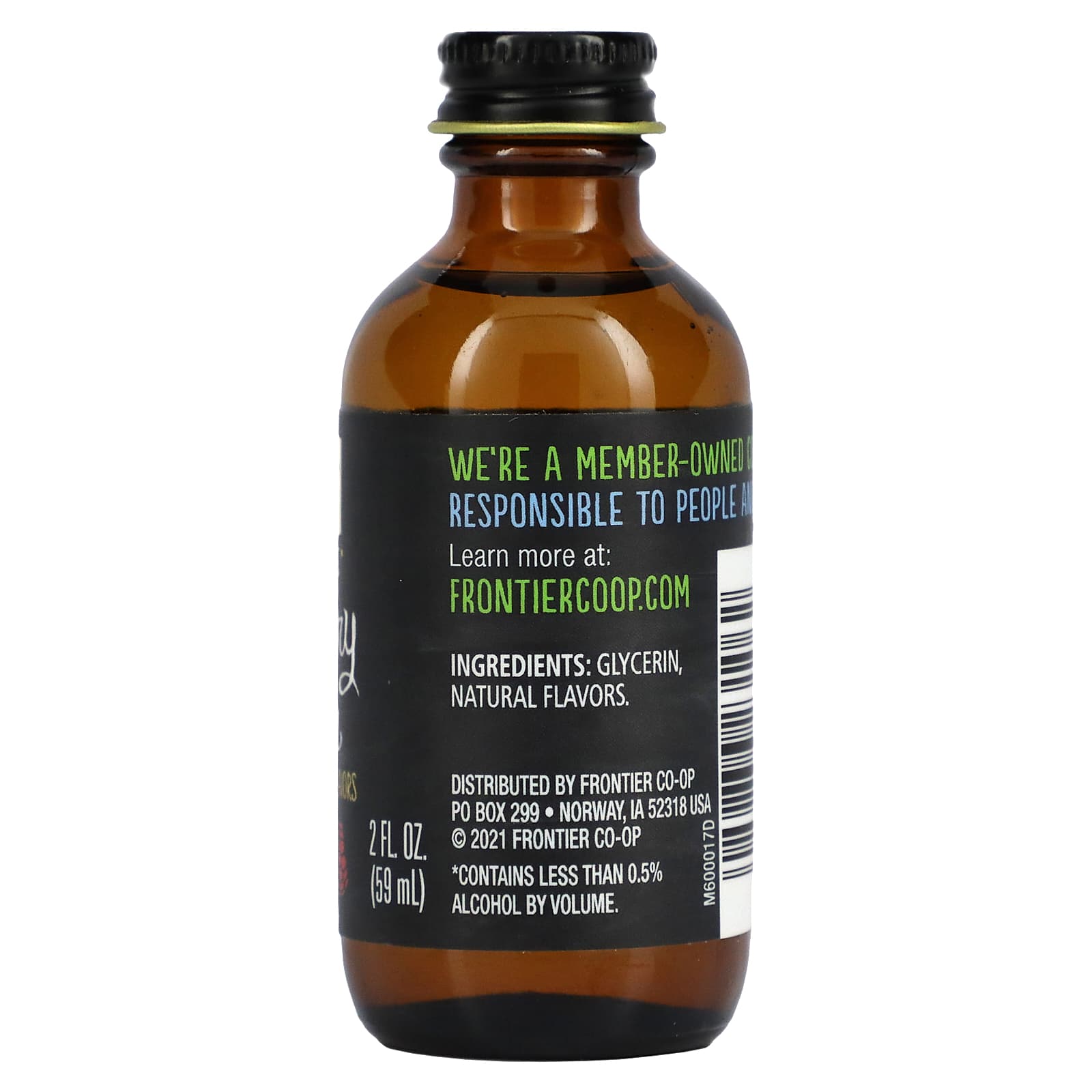 Frontier Co-op Raspberry Flavor Extract Non-Alcoholic 2 fl oz - Image 2