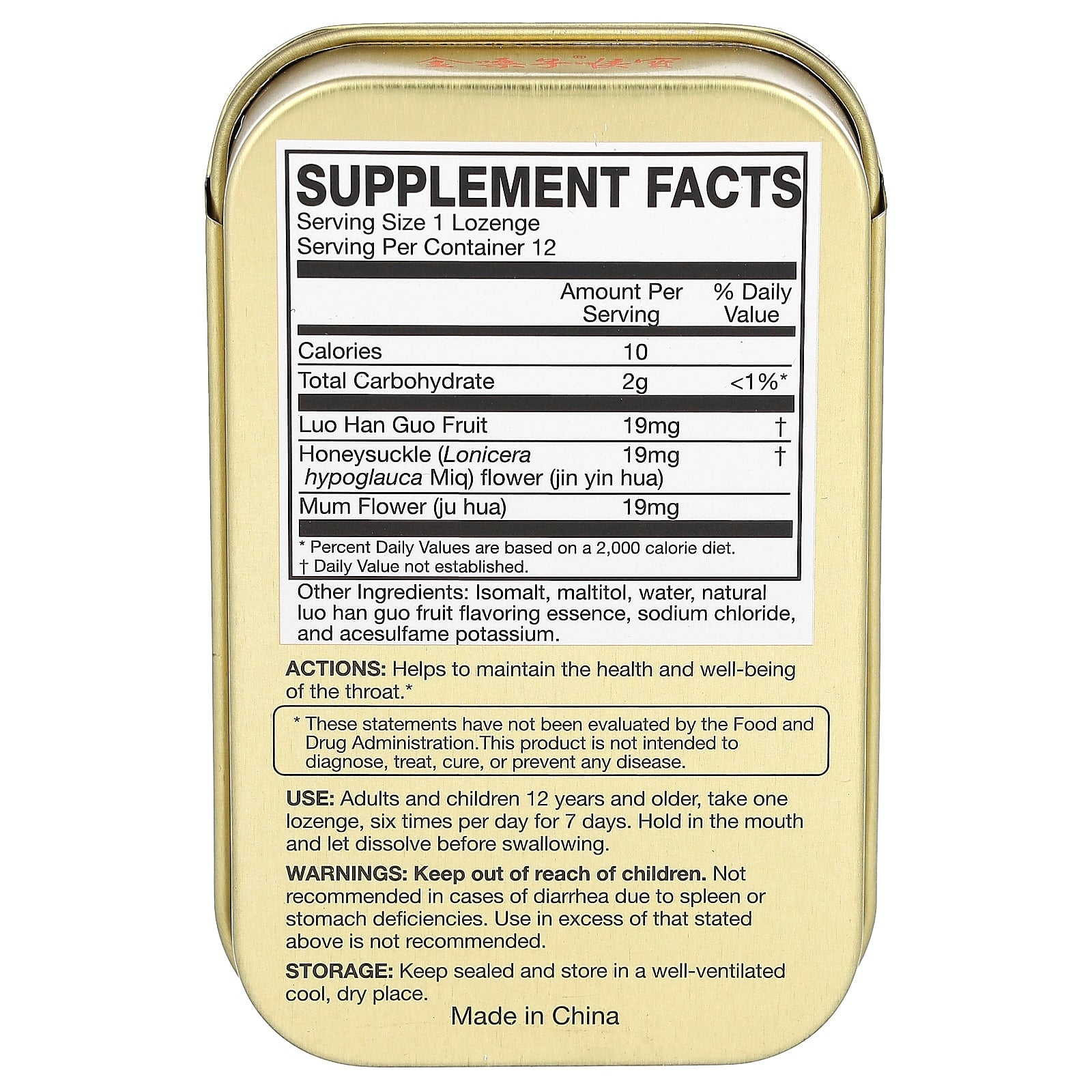 Golden Throat Lozenges - Healthy Throat & Fresh Breath - Image 2