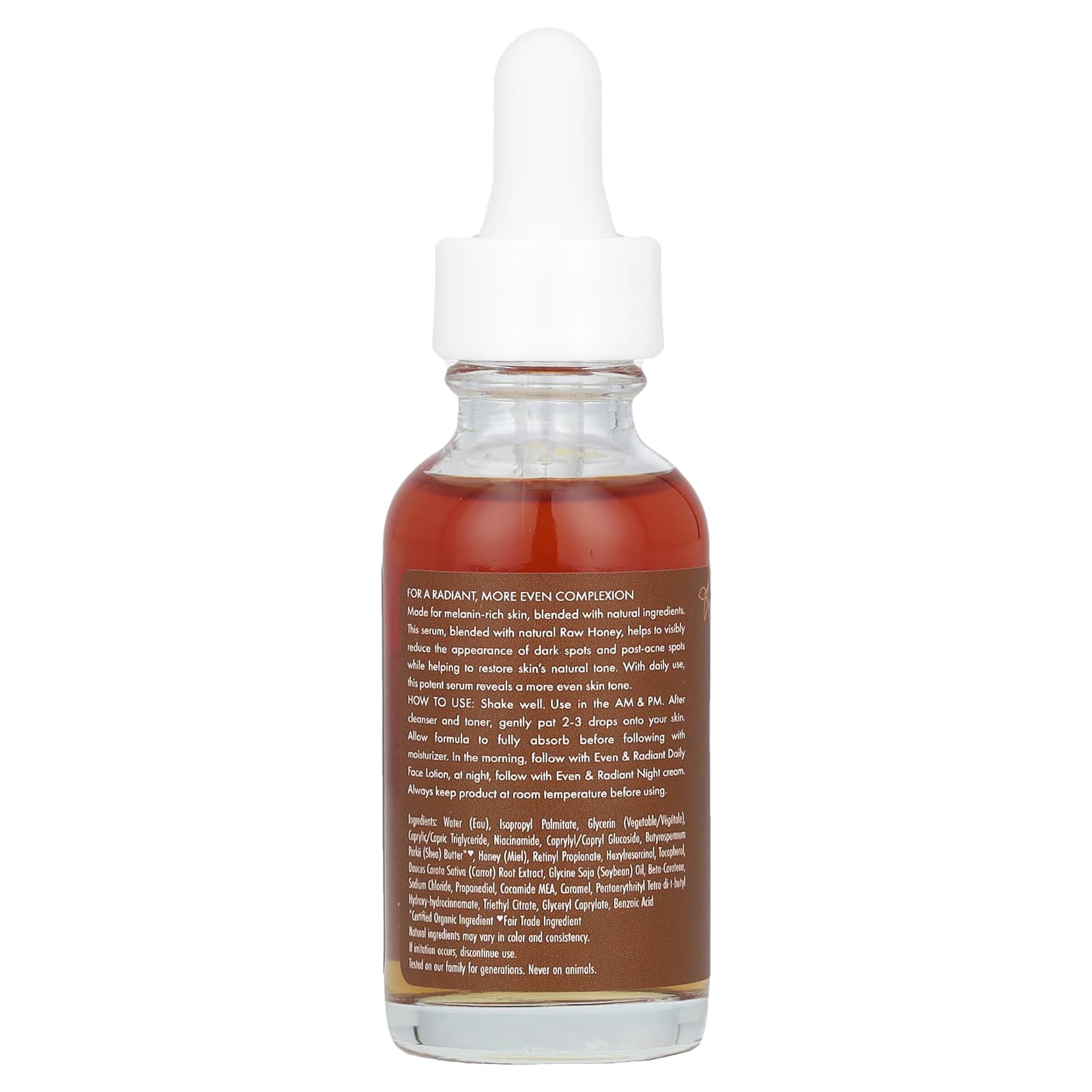 SheaMoisture, Even & Radiant Raw Honey, Dark Spot Correcting Serum, 1 fl oz (30 ml) - Image 2