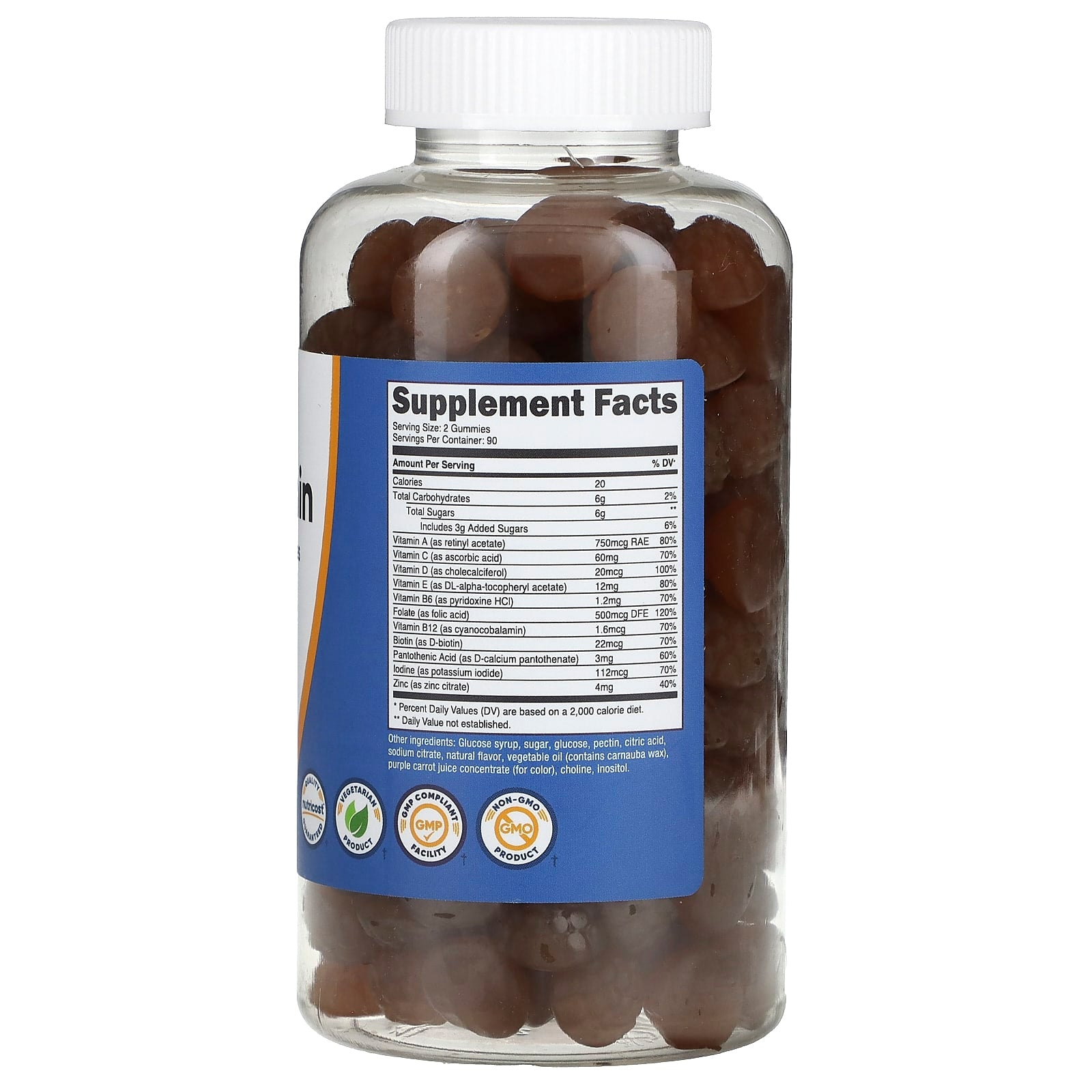 Nutricost, Multivitamin Gummies with Zinc & Iodine, Mixed Berry, 180 Gummies - Image 2