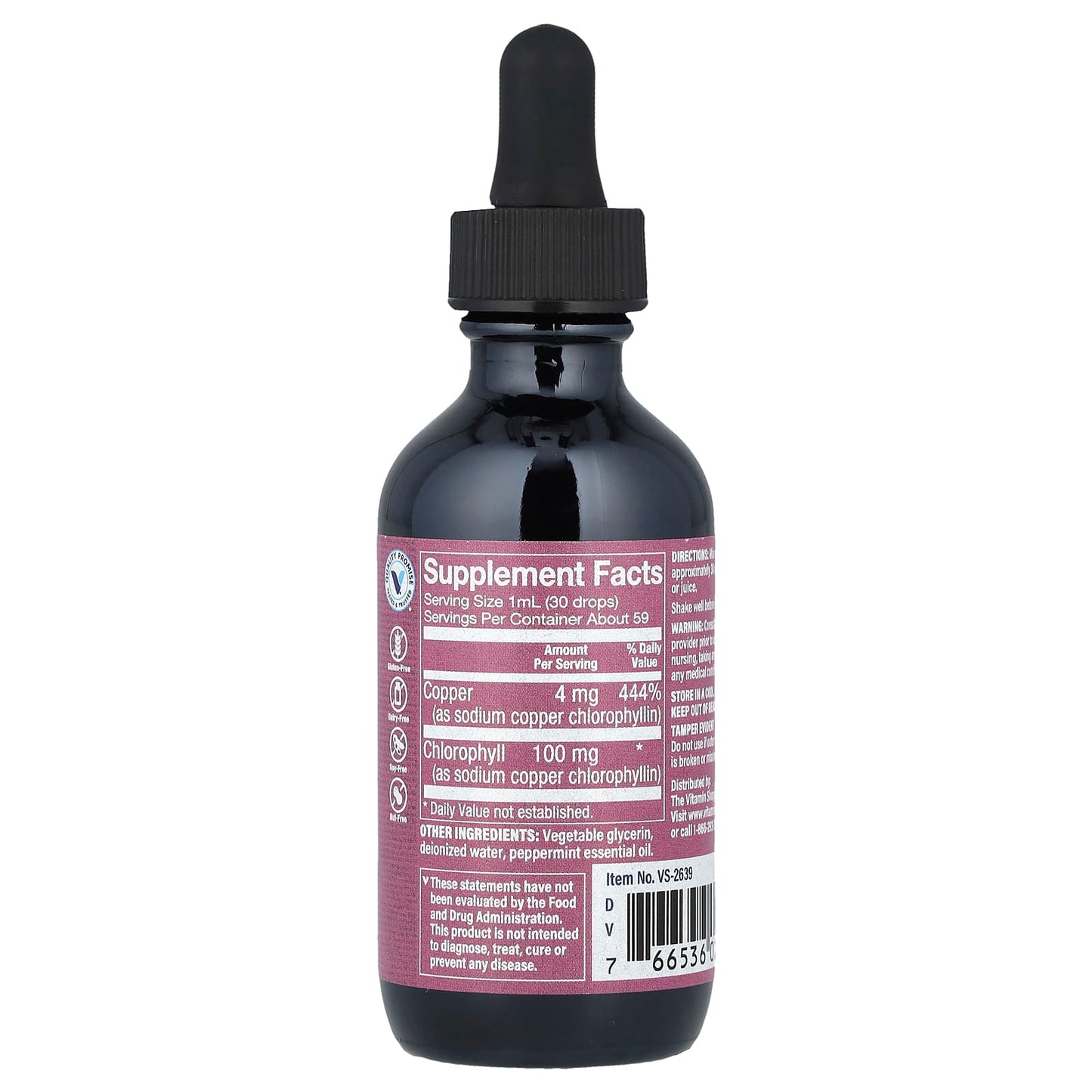 The Vitamin Shoppe, Liquid Chlorophyll, 2 fl oz (59 ml) - Image 2