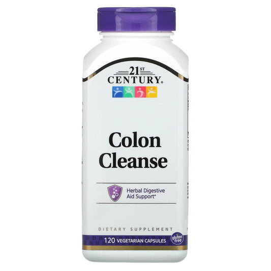 Natural Colon Cleanse Supplement, 120 Capsules, Gluten Free, 21st Century - Image 1